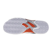 Semelle de chaussure de tennis adidas blanche et orange à chevrons pour baskets sportives blanches Mizuno pour hommes, mélange de tissus