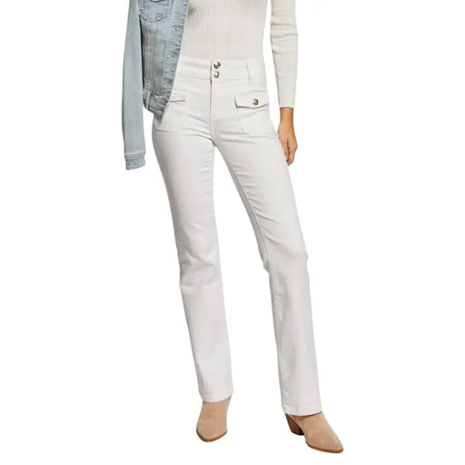 Morgan De Toi jean blanc taille haute à jambes droites pour femme