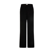 Morgan De Toi Pantalon noir pour femme, taille haute, jambes larges, en polyester, avec poches et design minimaliste élégant.