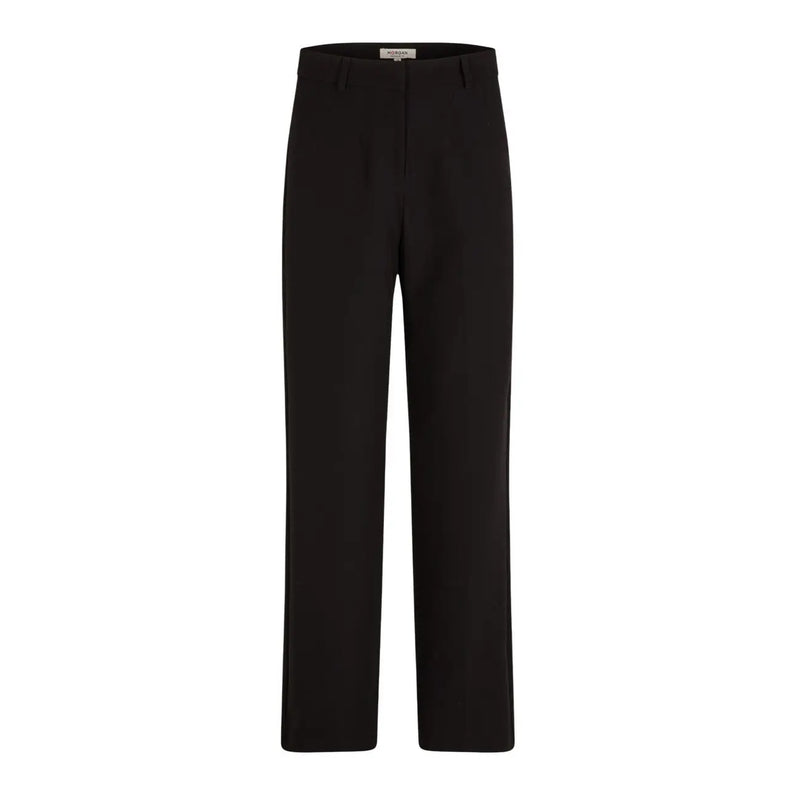 Morgan de toi Pantalon noir pour femme en polyester et élasthanne, coupe ajustée et élégante, avec de discrètes fentes latérales.