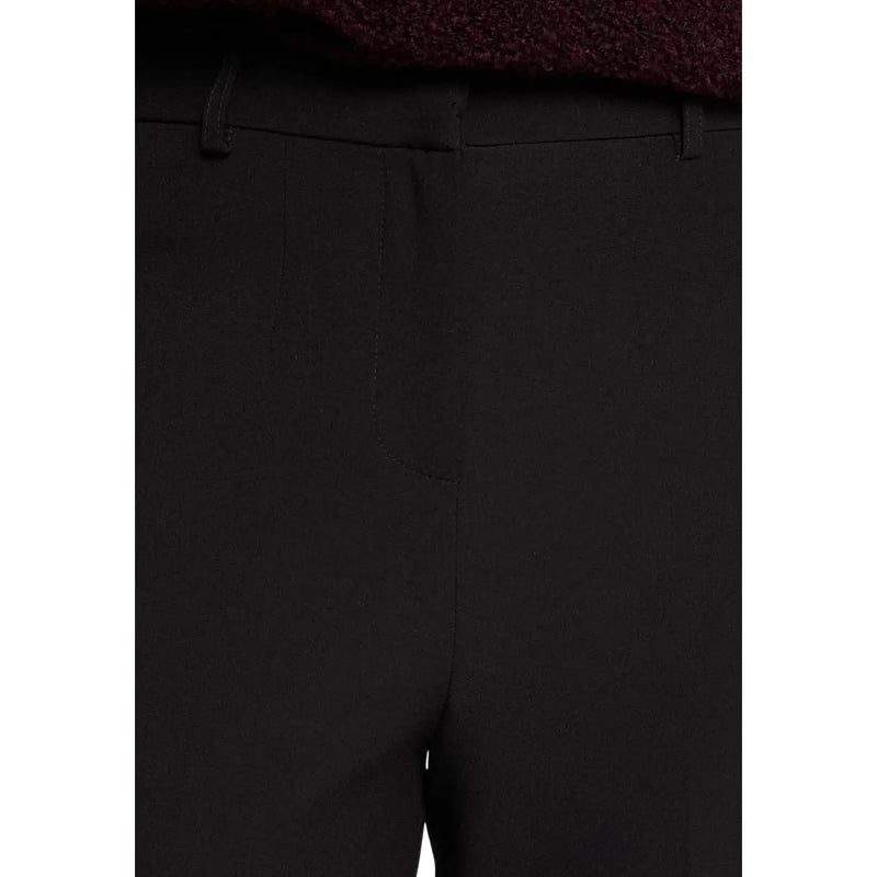 Morgan de toi Pantalon noir pour femme en polyester et élasthanne, tissu lisse et coutures discrètes sur le devant.