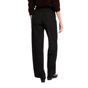 Morgan de toi Pantalon noir pour femme en polyester et élasthanne, coupe ajustée et jambes larges.