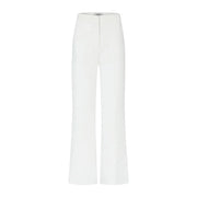 Pantalon blanc taille haute à jambes larges par morgan de toi avec une fermeture éclair sur le devant et des poches au design minimaliste