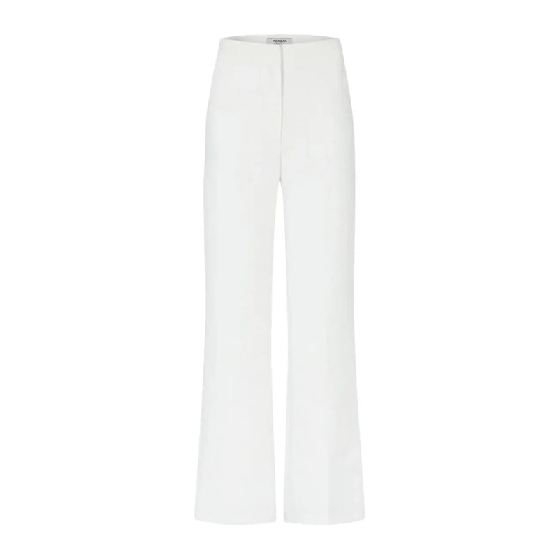 Pantalon blanc taille haute à jambes larges par morgan de toi avec une fermeture éclair sur le devant et des poches au design minimaliste