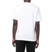 Moschino hommes t-shirt T-shirt blanc à manches courtes et col rond en coton, vue de face