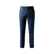 Pantalon en laine texturée bleu marine avec un subtil motif à chevrons et une coupe fuselée classique de Mulish Costume homme GIORGIONE-AB
