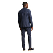 Mulish men suit blue v-neck lapel polyester blend giorgione-ab featuring navy blue tailored classic fit with subtle texture