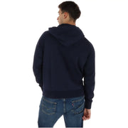 Napapijri Sweat à capuche bleu marine en coton pour homme, idéal pour une tenue décontractée.