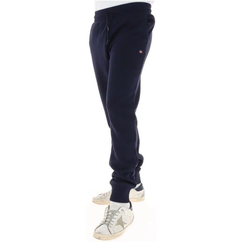 Pantalon de jogging en coton bleu marine de Napapijri avec un petit logo brodé sur la cuisse pour hommes