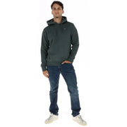 Napapijri Sweat à capuche vert en coton pour homme, orné d'un logo Champion vert foncé sur la poitrine.
