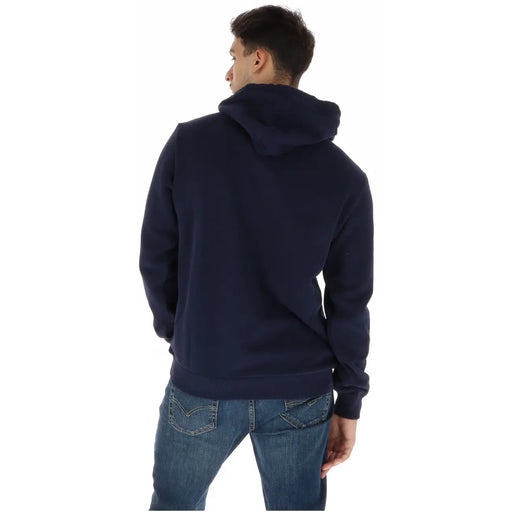 Napapijri Sweat à capuche pour homme bleu marine en molleton de coton avec capuche et poche avant pour une tenue décontractée