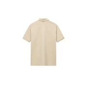 Beige napapijri Polo homme à manches courtes en coton jaune, col classique et finitions discrètes.