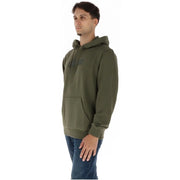 Vert olive Napapijri Sweat-shirt à capuche pour homme, en coton et polyester, avec un logo discret et foncé sur la poitrine.