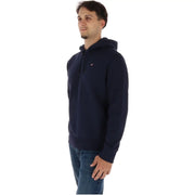 Napapijri Sweat à capuche bleu marine en coton pour homme, avec petit logo brodé sur la poitrine, idéal pour une tenue décontractée.