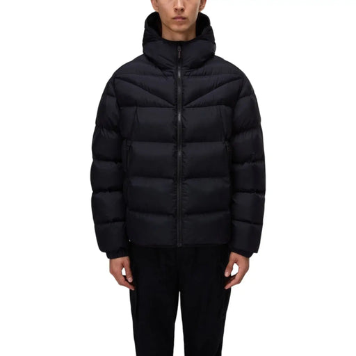 Napapijri Doudoune noire pour homme, matelassée et à capuche, vue de face