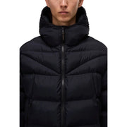 Napapijri Doudoune noire pour homme, matelassée et à capuche, vue de face