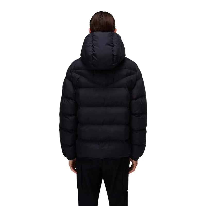 Napapijri Doudoune noire pour homme, matelassée et à capuche, vue de face