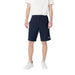 Navy blue athletic shorts featured in EA7 Mens Black Cotton Shorts with Front Pockets