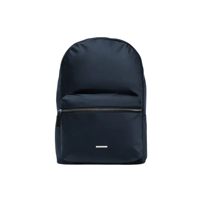 Navy blue backpack made of black nylon with adjustable straps for versatile use