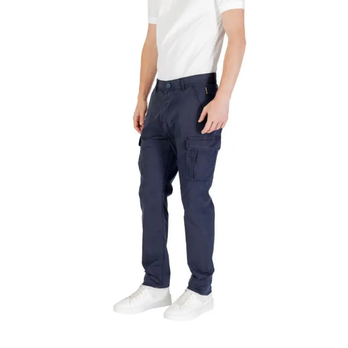 Navy Blue Cargo Pants displayed in a product image showcasing modern style and functionality