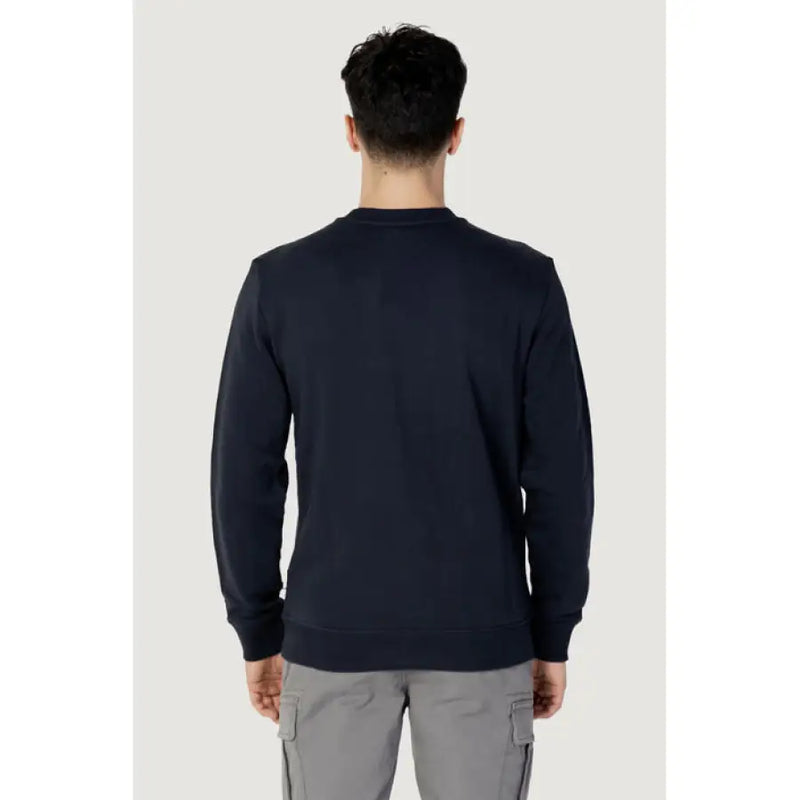 Navy blue crew neck sweatshirt from Napapijri for men, ideal for Spring Summer wear
