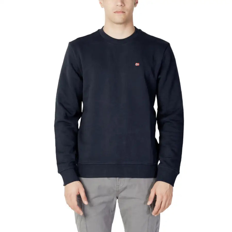 Navy blue crewneck sweatshirt from Napapijri Men Spring Summer collection