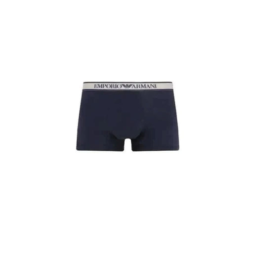 Navy blue Emporio Armani men’s boxer briefs with branded waistband - Emporio Armani Underwear