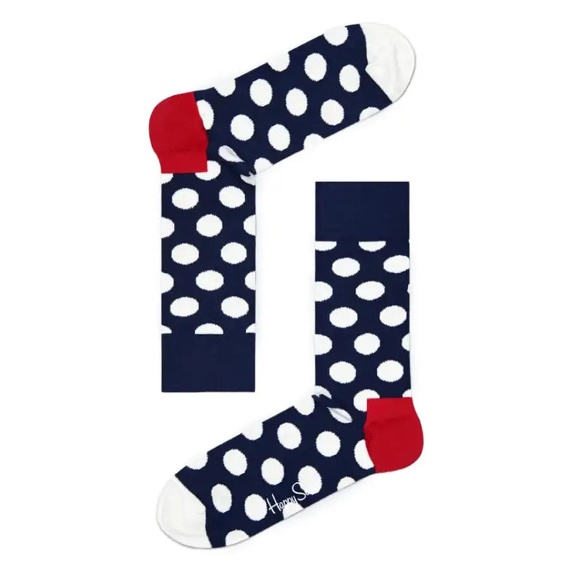 Navy blue polka dot socks from Assorted Patterned Socks Gift Box product display