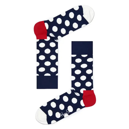 Navy blue polka dot socks from Assorted Patterned Socks Gift Box product display