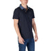 Navy blue polo shirt with light blue collar from Guess for men