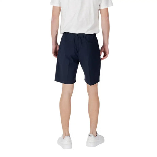 Men’s navy blue shorts displayed for casual and stylish summer wear