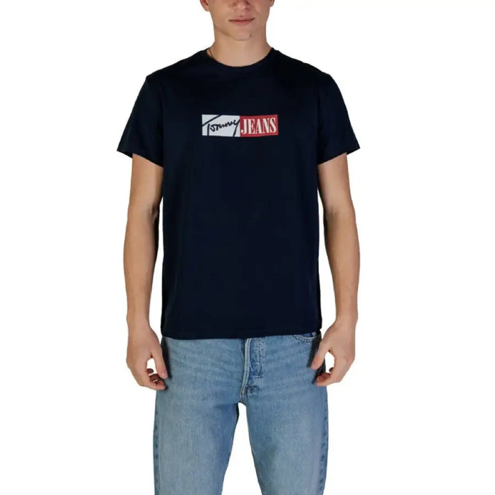 Navy blue Tommy Jeans t-shirt featured with Tommy Hilfiger Men’s Red Printed Cotton Underwear