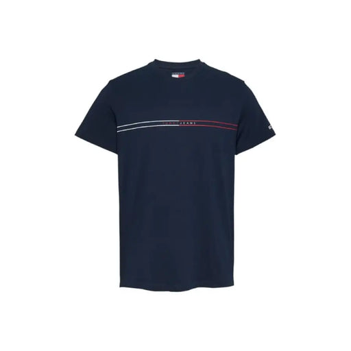 Navy blue Tommy Hilfiger T-shirt displayed in the product listing