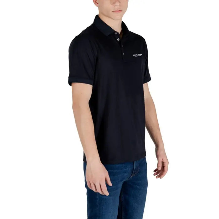 Navy short sleeve polo shirt for men by Armani Exchange, stylish and versatile