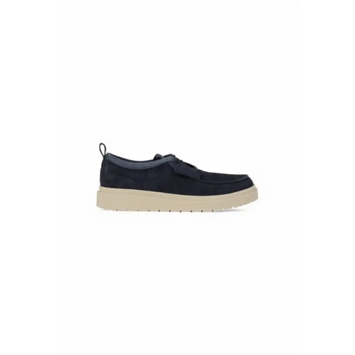 Navy Blue Suede Moccasin Shoe displayed for stylish men’s footwear fashion