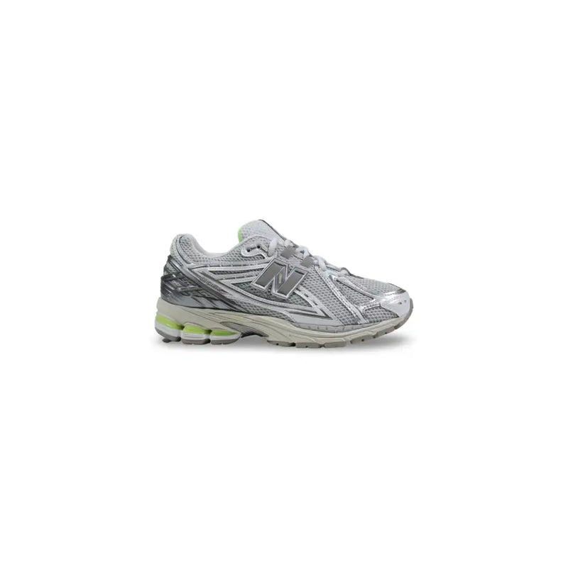 New balance Baskets montantes pour homme 1906r grises en matière synthétique avec empeigne en mesh argenté et vert citron et détails réfléchissants