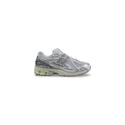 New balance men 1906r grey synthetic lace up sneakers with silver and lime green mesh upper and reflective accents