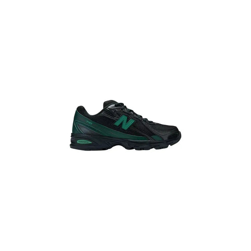 New balance Baskets noires pour homme en synthétique avec tige en mesh vert et semelle en caoutchouc, modèle classique de running
