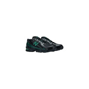 New balance Baskets noires pour homme, style classique, avec tige en mesh noir et vert et semelle en caoutchouc.