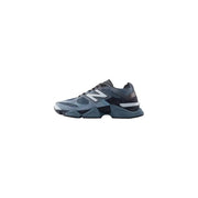 New Balance Baskets pour hommes grises et noires à semelle épaisse et multicouche, inspirées des chaussures d'automne en daim bleu