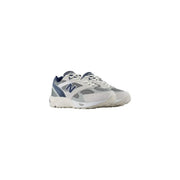 New Balance Baskets pour hommes en cuir suédé bleu, blanches et bleu marine, avec empiècements en mesh et synthétiques