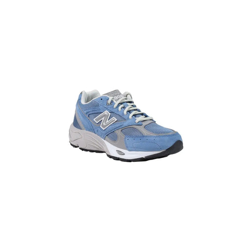 New balance Baskets homme 990v3 bleu clair et gris, chaussure de running avec tige en mesh, cuir et textile, semelle intermédiaire blanche