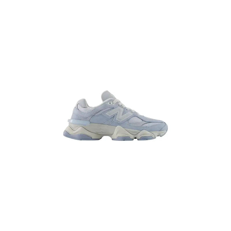 New balance Baskets en daim pour homme, bleu clair, bicolores bleu clair et crème, avec semelle épaisse à plusieurs couches.