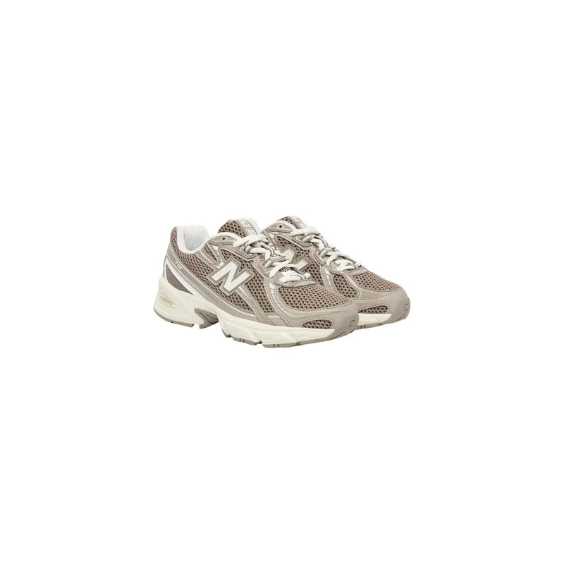 New balance women grey textile sneakers beige 530 with mesh and suede upper white laces and chunky sole
