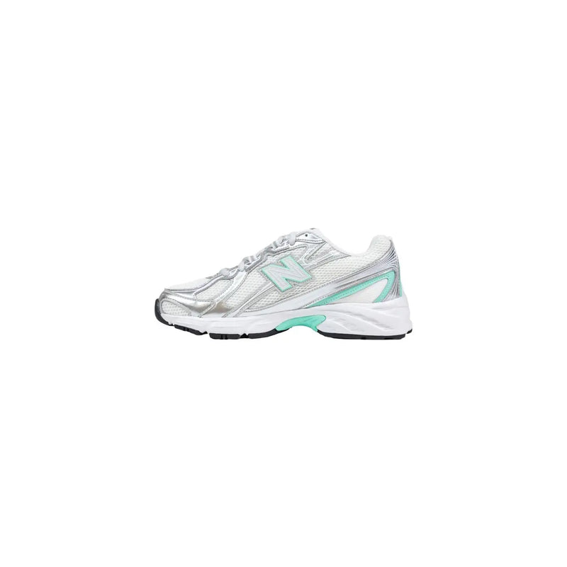 New balance women silver synthetic sneakers with silver and mint green mesh upper and white midsole