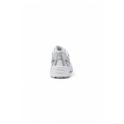 New Balance women white and silver athletic shoe with a sleek mesh upper and modern design sport sneaker