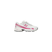 New balance women white synthetic sneakers with white and pink mesh upper and rubber sole for running use