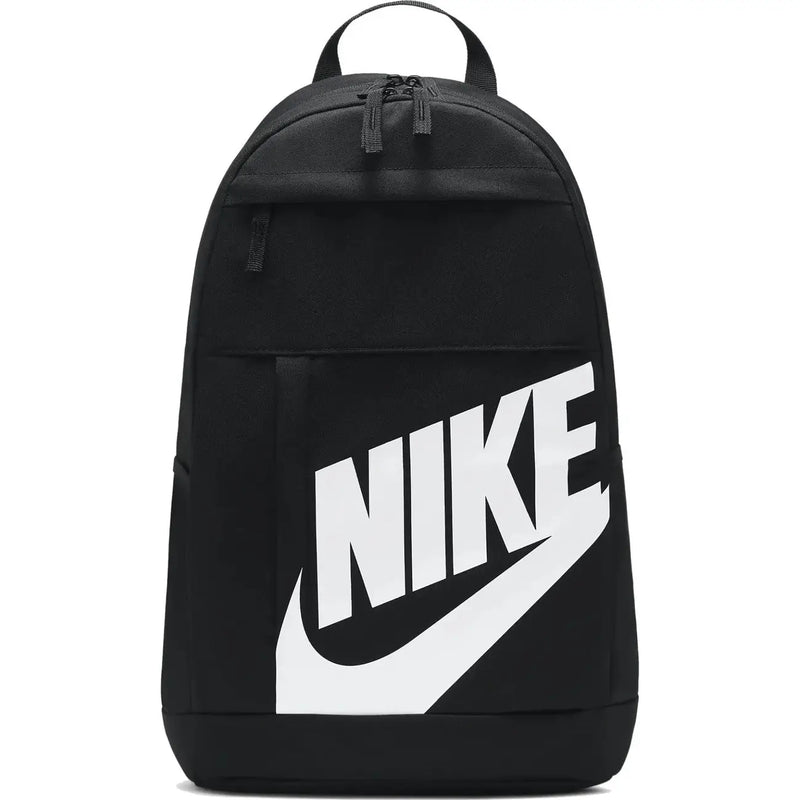 Nike Sac à dos noir pour homme avec logo Swoosh blanc audacieux, vue de face
