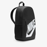 Nike Sac à dos noir pour homme avec logo Swoosh blanc et poche latérale en filet, vue de face