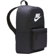 Noir Nike Sac à dos homme en polyester avec logo blanc et poche avant, dimensions : 28 x 46 x 12 cm
